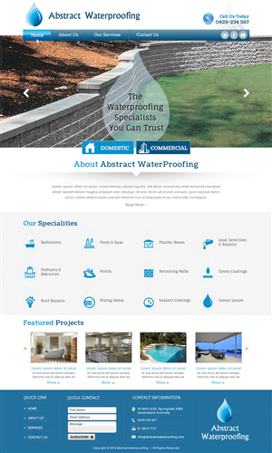 Diseño Wordpress por Sbss para Abstract Waterproofing | Diseño: #3854330