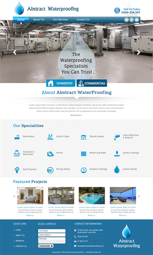 Diseño Wordpress por Sbss para Abstract Waterproofing | Diseño: #3854333