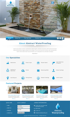 Diseño Wordpress por Sbss para Abstract Waterproofing | Diseño: #3854337