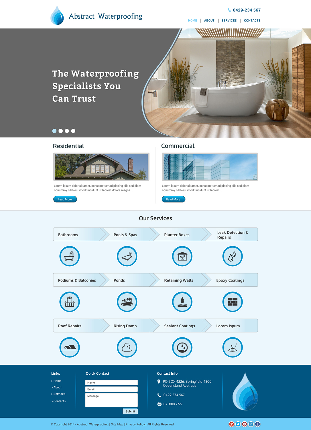 Diseño Wordpress por Sbss para Abstract Waterproofing | Diseño #3854346