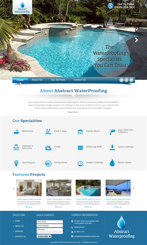 Diseño Wordpress por Sbss para Abstract Waterproofing | Diseño: #3854351
