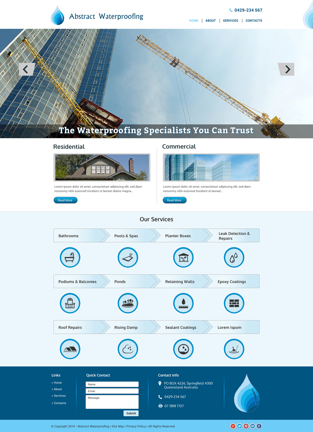 Diseño Wordpress por Sbss para Abstract Waterproofing | Diseño #3854352