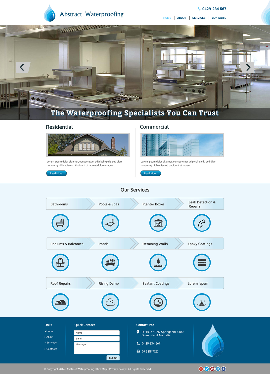 Diseño Wordpress por Sbss para Abstract Waterproofing | Diseño #3854355