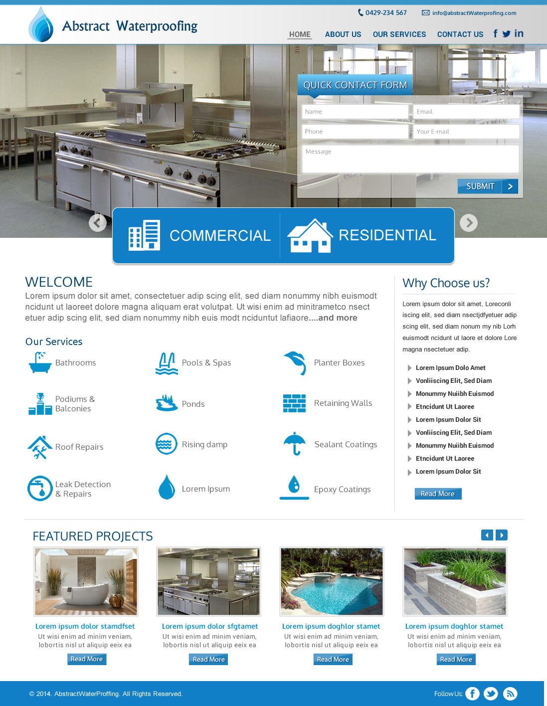 Diseño Wordpress por Sbss para Abstract Waterproofing | Diseño #3856392