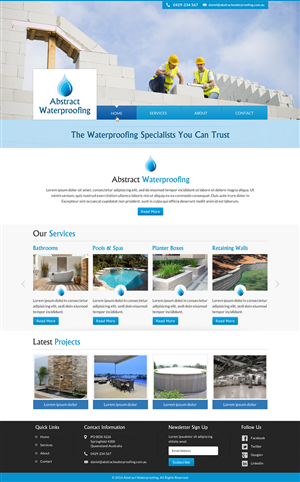 Diseño Wordpress por Sbss para Abstract Waterproofing | Diseño: #3856513
