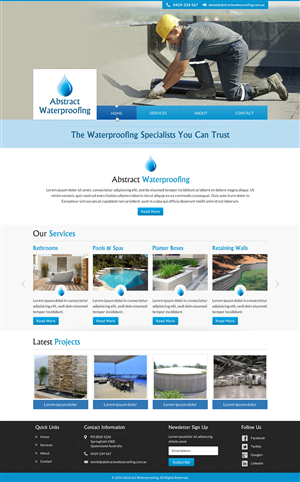 Diseño Wordpress por Sbss para Abstract Waterproofing | Diseño: #3856515