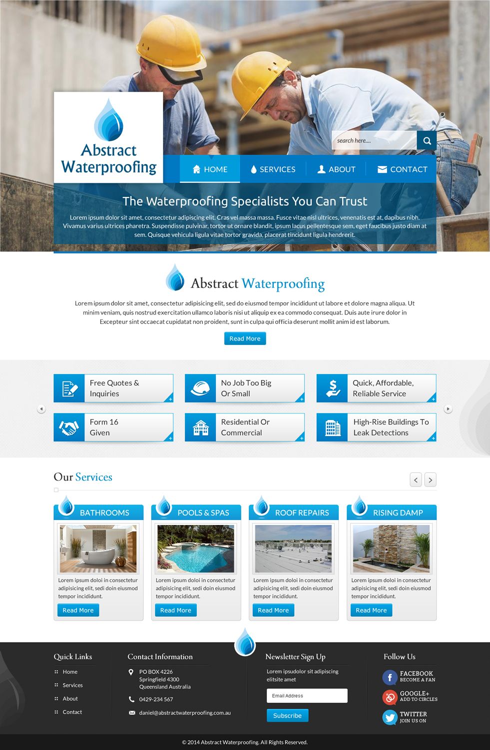 Diseño Wordpress por Sbss para Abstract Waterproofing | Diseño #3863092