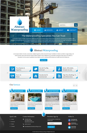 Wordpress Design by Sbss for Abstract Waterproofing | Design: #3863097