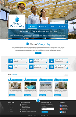 Wordpress Design by Sbss for Abstract Waterproofing | Design: #3863099