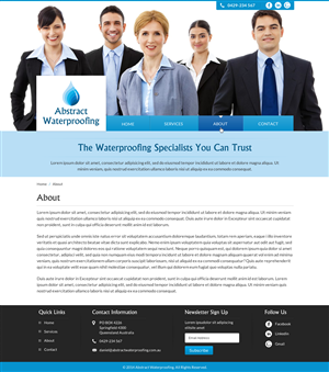 Wordpress Design by Sbss for Abstract Waterproofing | Design: #3871663