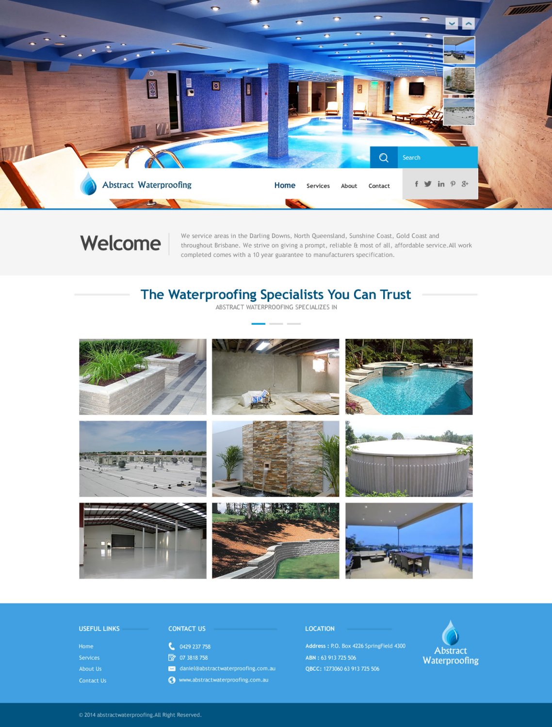 Diseño Wordpress por TechWise para Abstract Waterproofing | Diseño #3865140