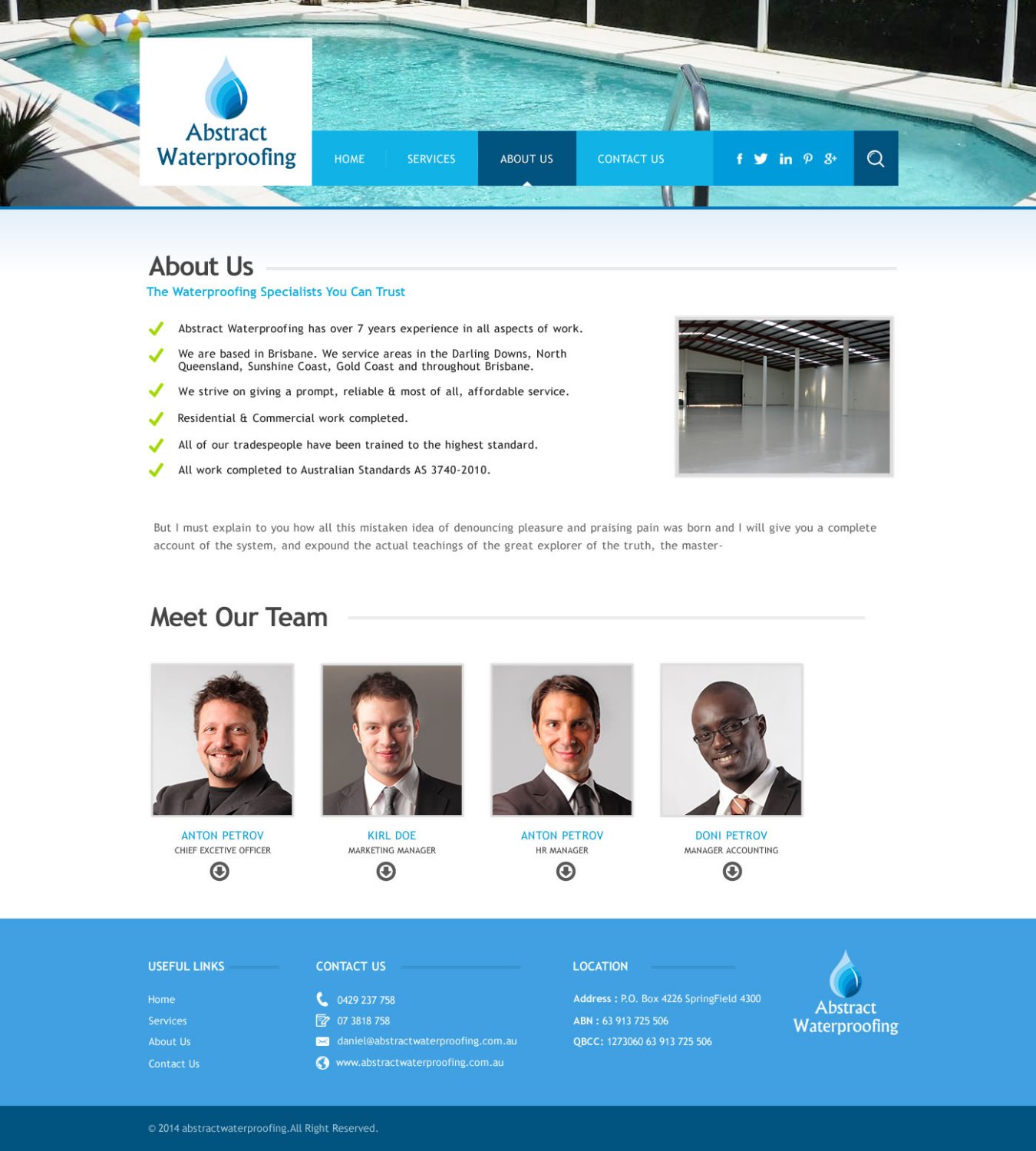 Diseño Wordpress por TechWise para Abstract Waterproofing | Diseño #3865155