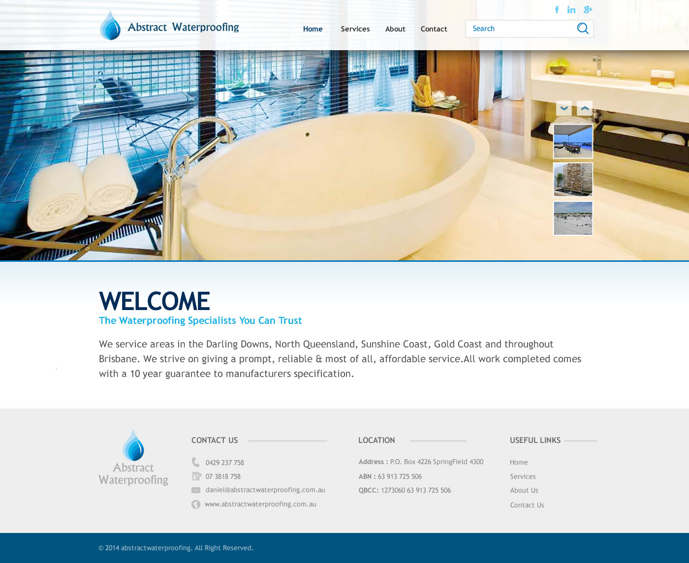 Diseño Wordpress por TechWise para Abstract Waterproofing | Diseño #3871845