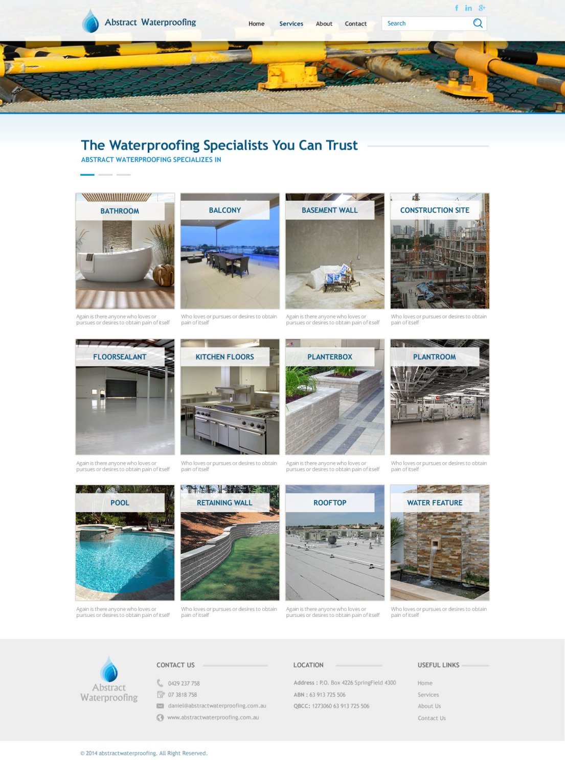 Diseño Wordpress por TechWise para Abstract Waterproofing | Diseño #3871859