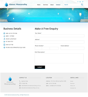 Wordpress Design by TechWise for Abstract Waterproofing | Design: #3879840