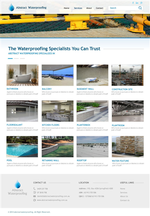 Wordpress Design by TechWise for Abstract Waterproofing | Design: #3879846
