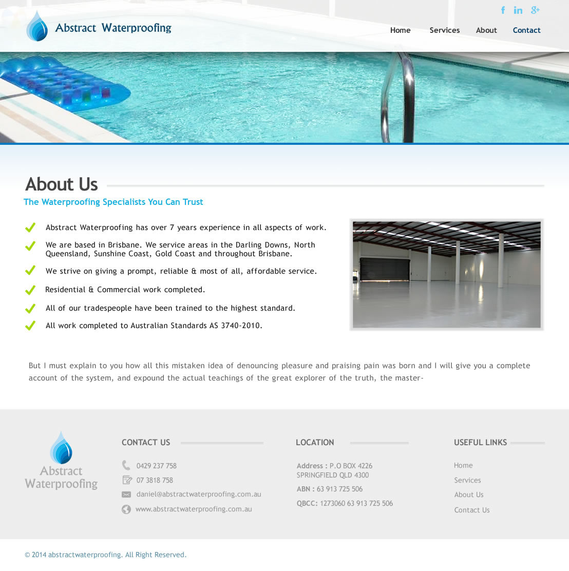 Diseño Wordpress por TechWise para Abstract Waterproofing | Diseño #3910621