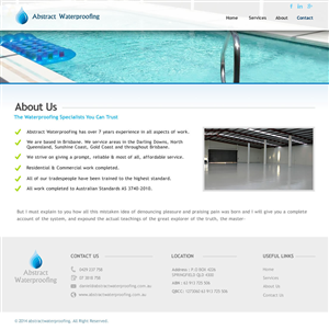 Wordpress Design by TechWise for Abstract Waterproofing | Design: #3910621