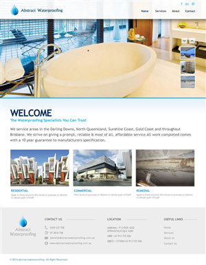 Wordpress Design by TechWise for Abstract Waterproofing | Design: #3910628