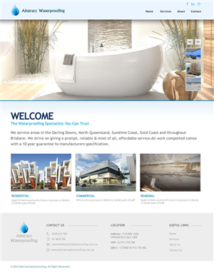 Wordpress Design by TechWise for Abstract Waterproofing | Design: #3910632