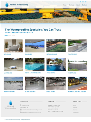Wordpress Design by TechWise for Abstract Waterproofing | Design: #3910633