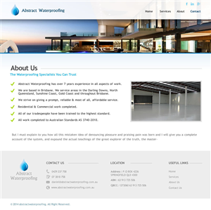 Wordpress Design by TechWise for Abstract Waterproofing | Design: #3924183