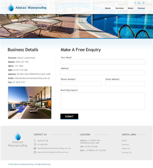 Wordpress Design by TechWise for Abstract Waterproofing | Design: #3924245
