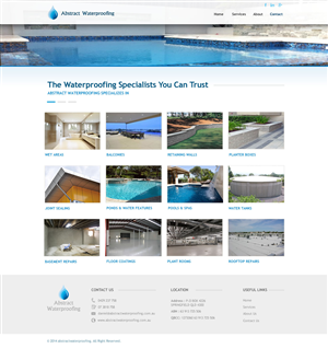 Wordpress Design by TechWise for Abstract Waterproofing | Design: #3924350