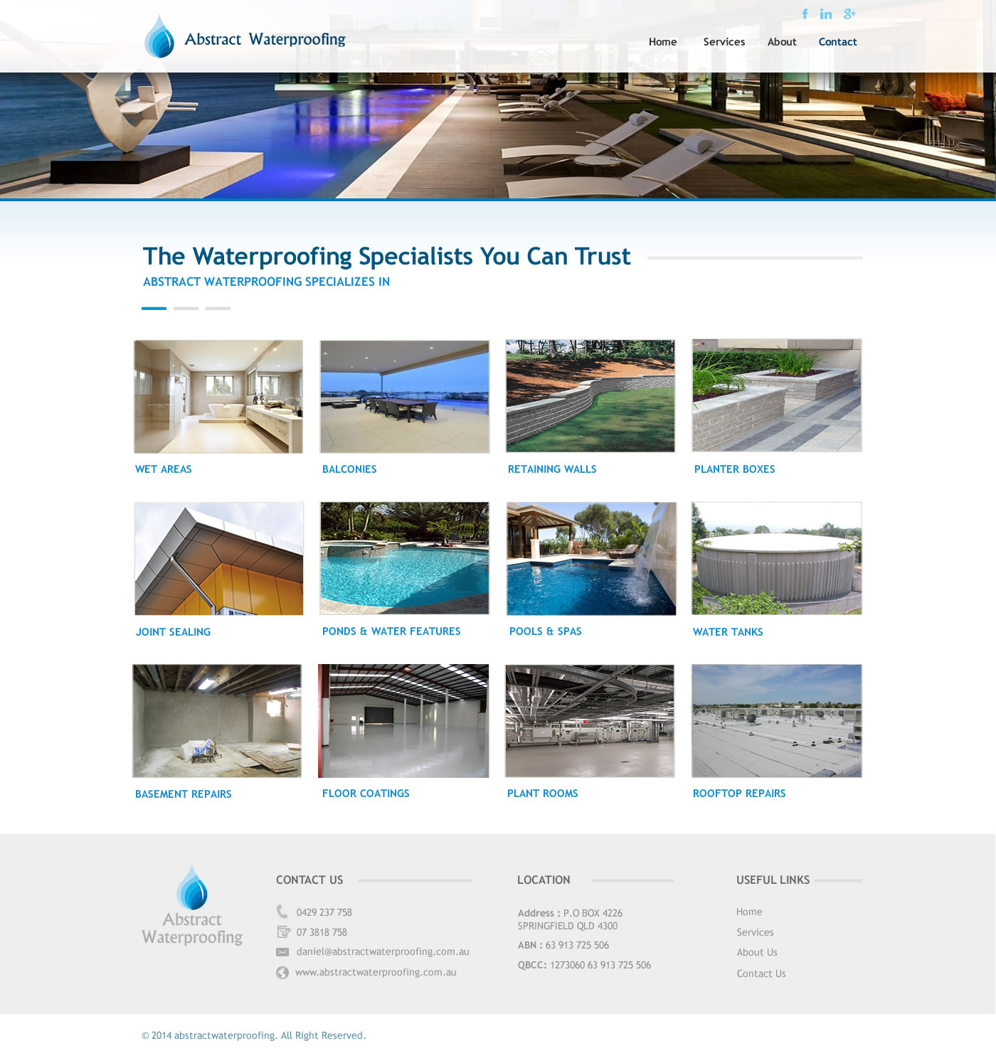 Design Wordpress par TechWise pour Abstract Waterproofing | Design #3924358