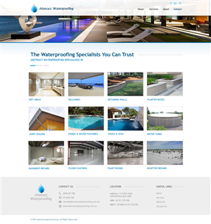 Wordpress Design by TechWise for Abstract Waterproofing | Design: #3924358