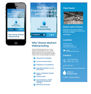 Diseño Wordpress por jeckx2 para Abstract Waterproofing | Diseño: #3870375