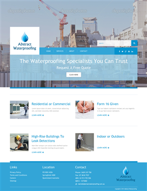 Diseño Wordpress por Da Miracle para Abstract Waterproofing | Diseño: #4007272