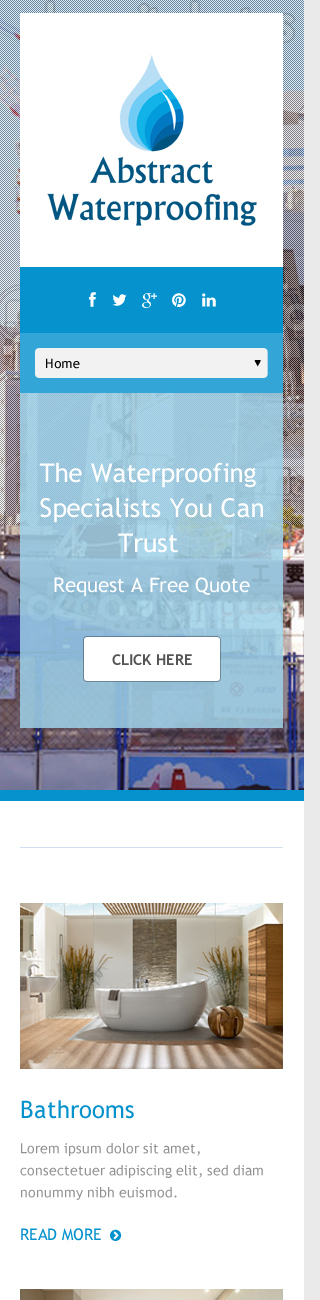 Wordpress Design by Da Miracle for Abstract Waterproofing | Design #4009206