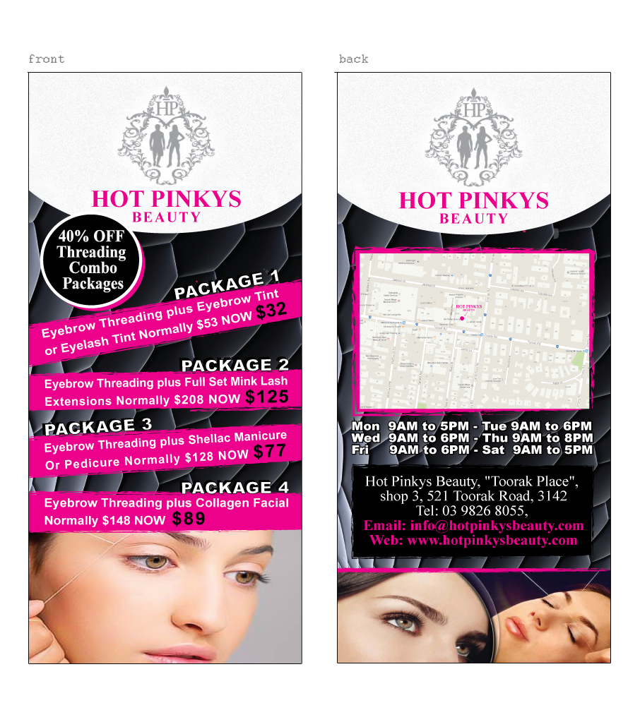 Flyer Design by Maden for Hot Pinkys Beauty | Design #3813261