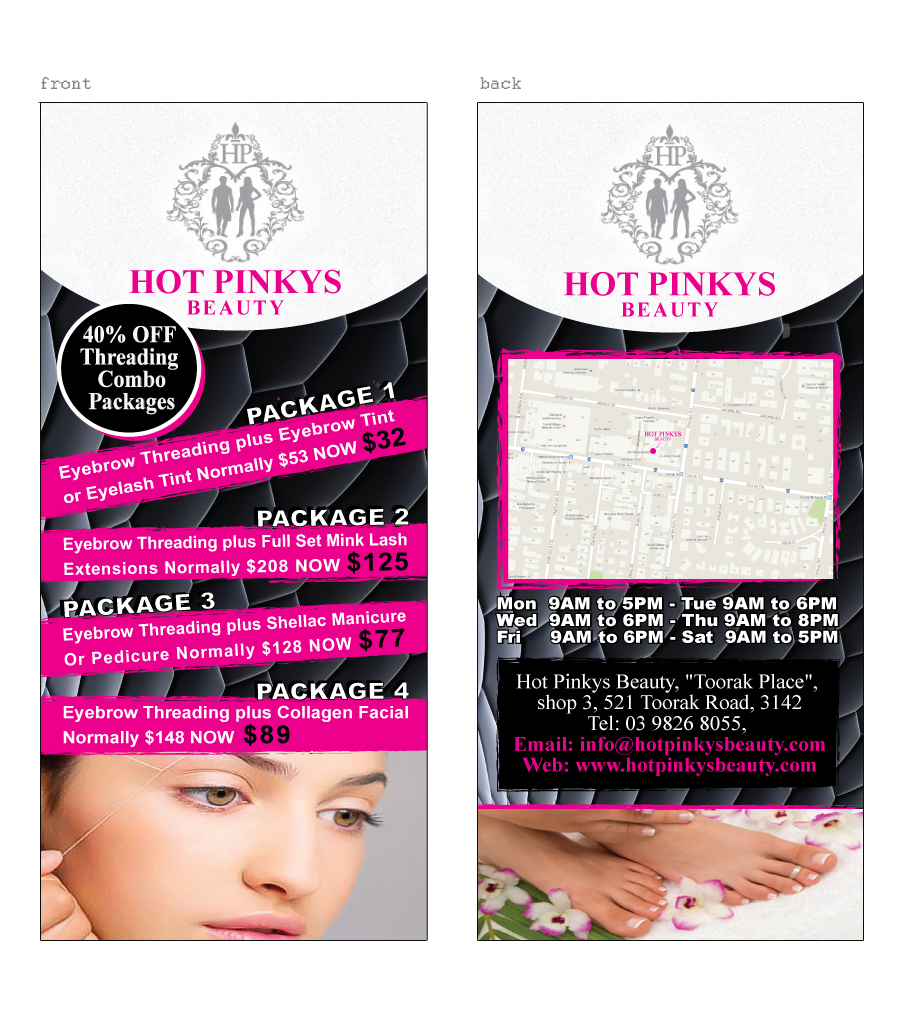 Flyer Design by Maden for Hot Pinkys Beauty | Design #3813305