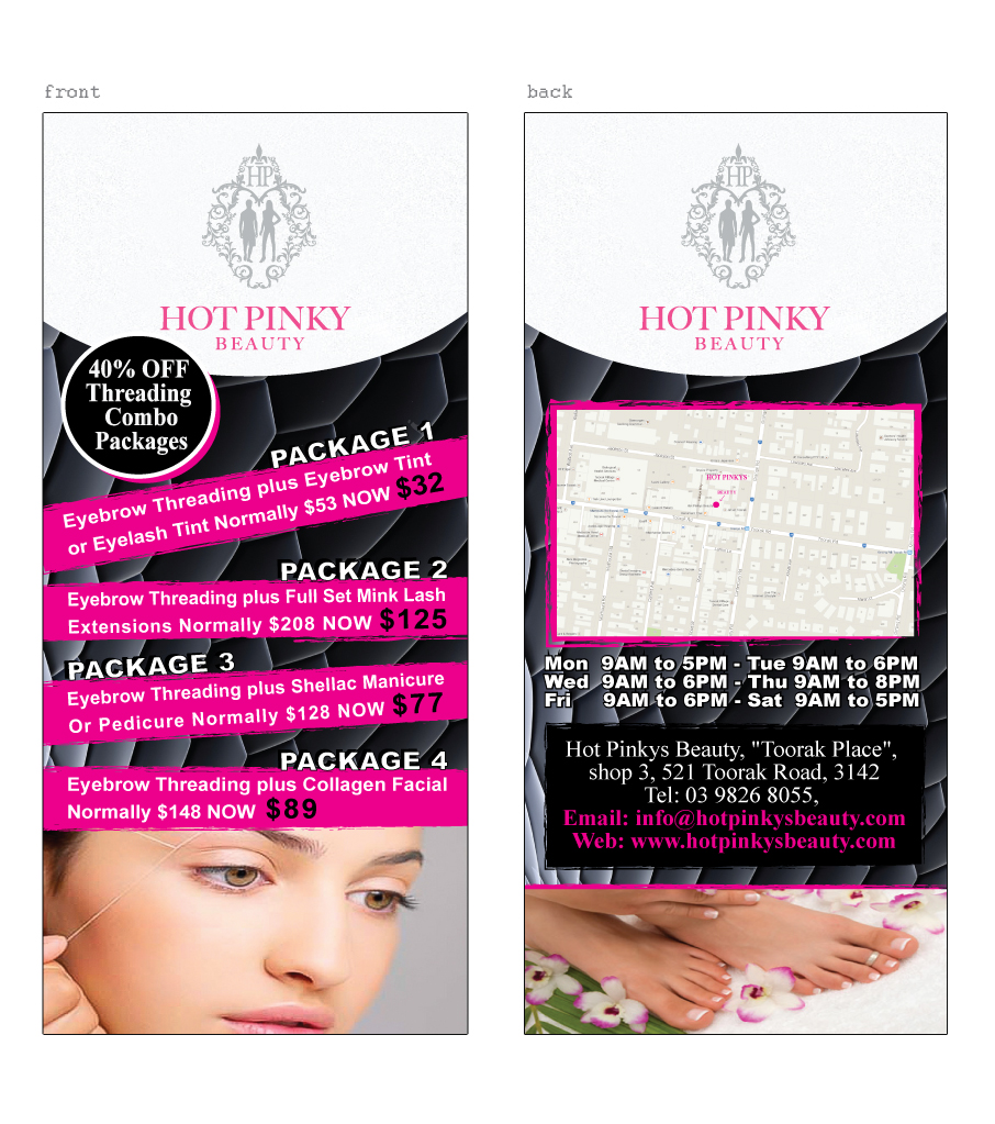 Flyer Design by Maden for Hot Pinkys Beauty | Design #3822344