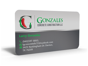 Concrete Construction Business Card design | Business Card Design by Hardcore Design