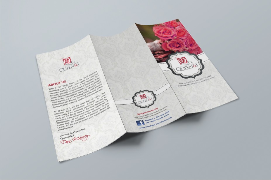 Brochure Design by hema dhawan for Queen and I | Design #3813147