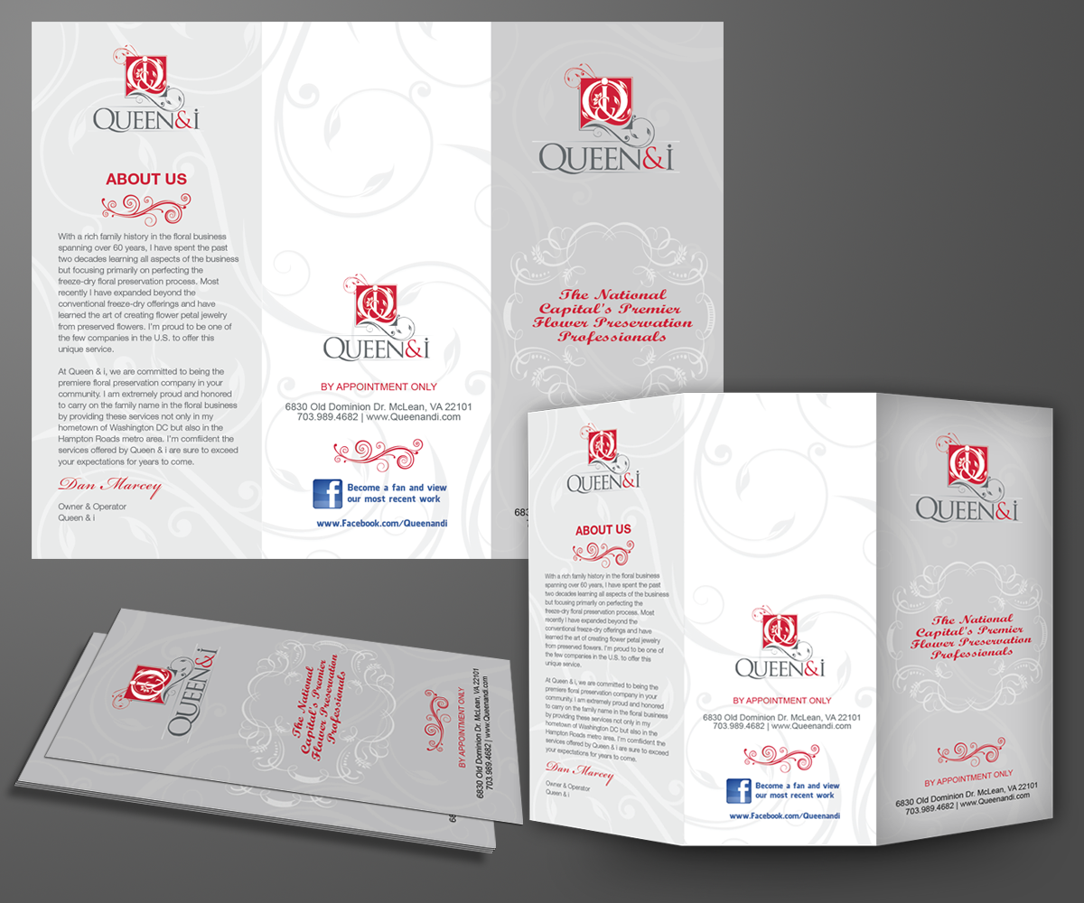 Brochure Design by kousik for Queen and I | Design #3812765