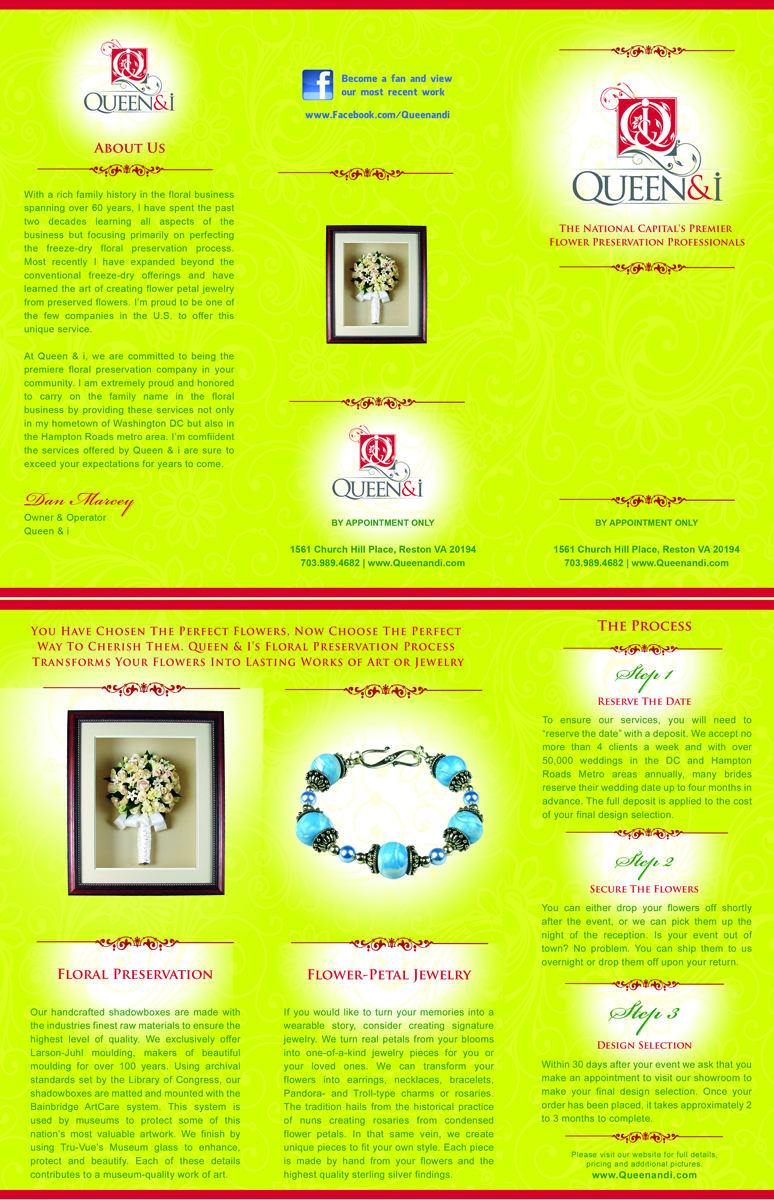 Brochure Design by Shiny Design for Queen and I | Design #3817878