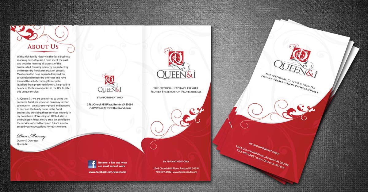 Diseño de Brochure por ESolz Technologies para Queen and I | Diseño #3817065