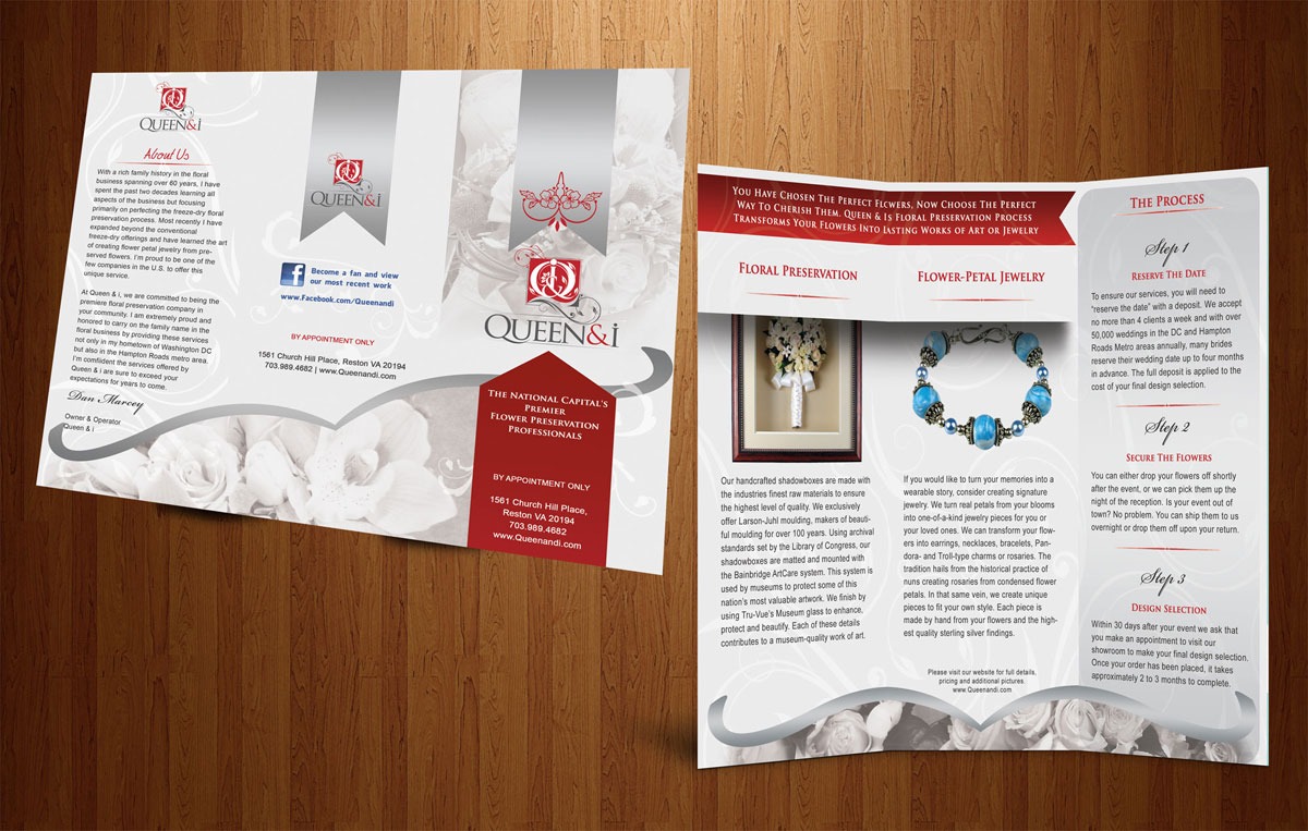 Brochure Design by Tünde Nagy for Queen and I | Design #3816807