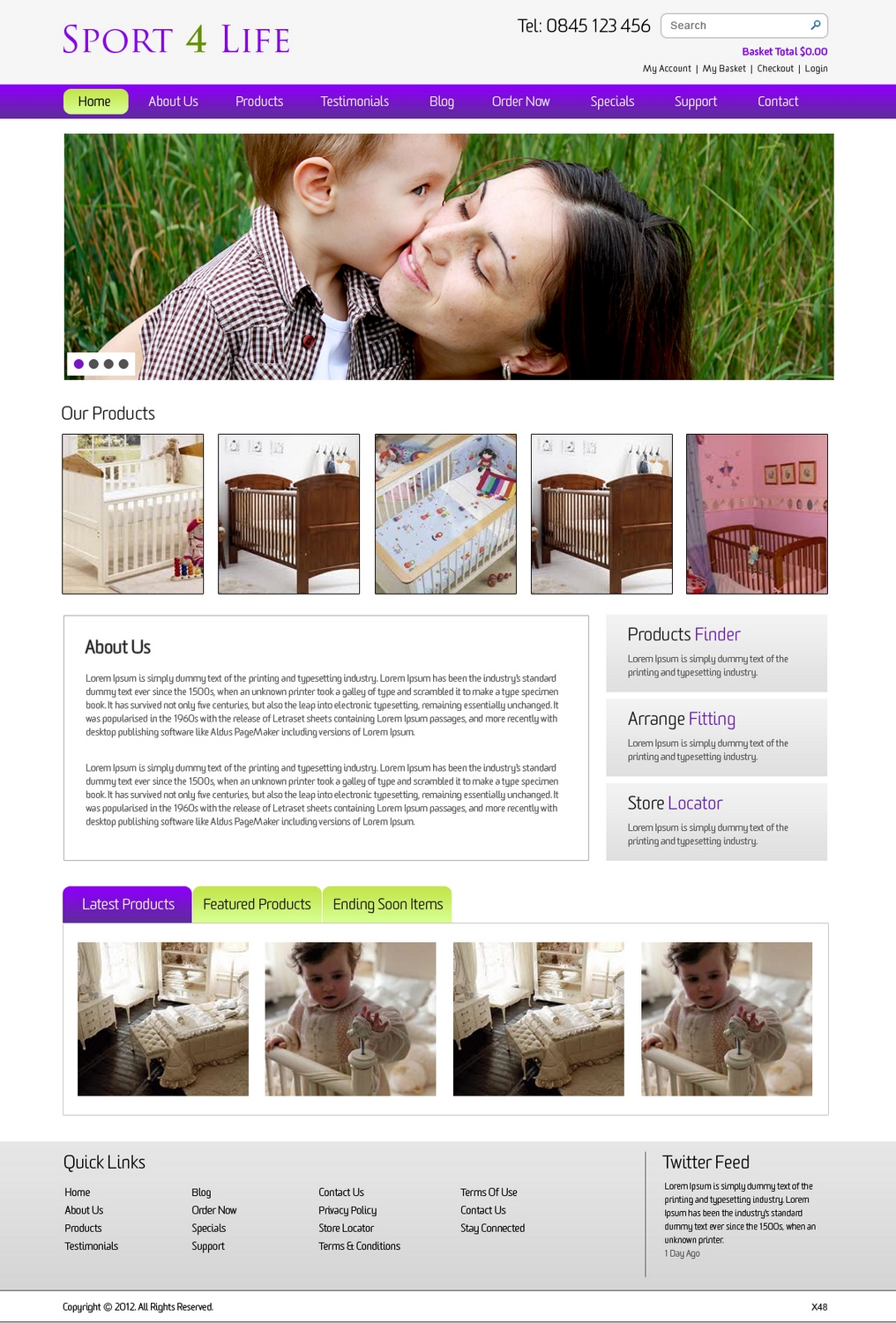 Web Design by pb for Sport 4 Life | Design #1017966