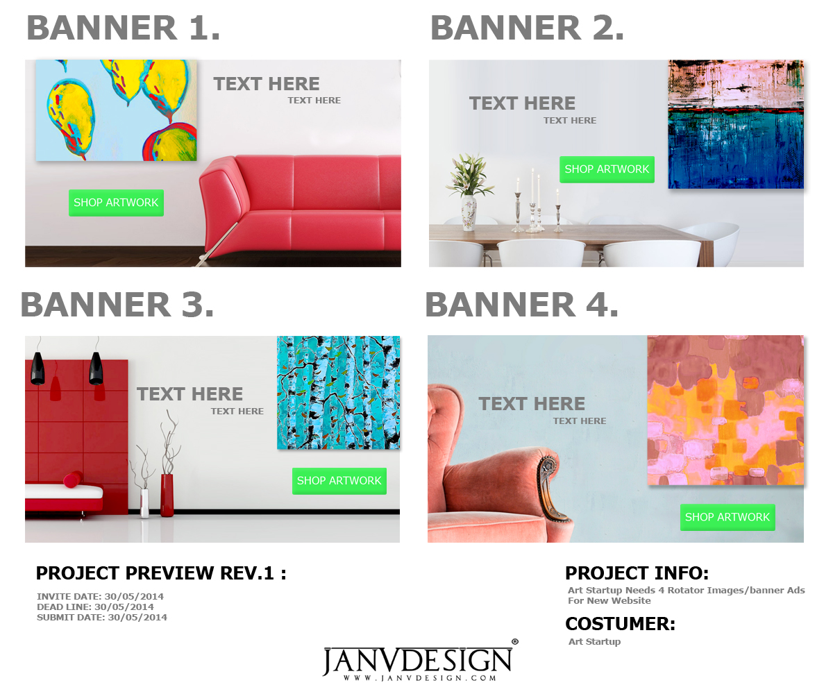 Diseño De Banner Publicitario por janvdesign.com para Art Excuse | Diseño #3832005