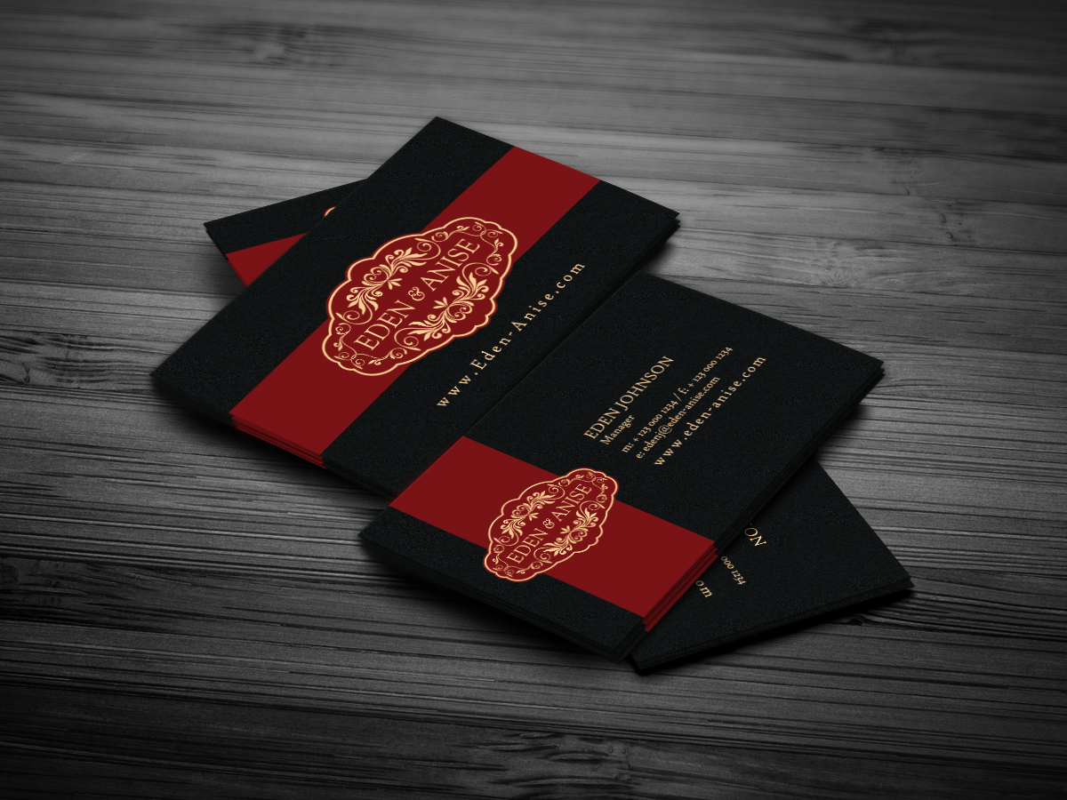 Business Card Design by diRtY.EMM for eden & anise pty ltd | Design #1094621