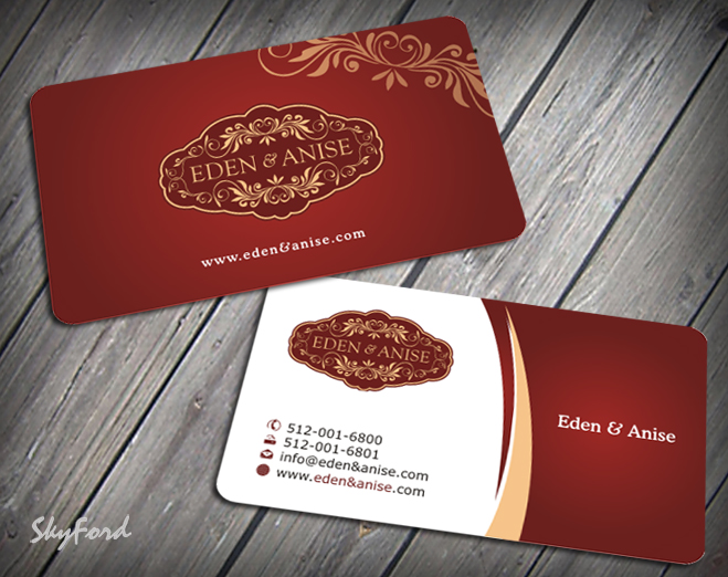 Business Card Design by SKYdesign for eden & anise pty ltd | Design #1095536