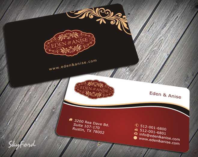 Diseño de Tarjeta de Presentación por SKYdesign para eden & anise pty ltd | Diseño #1095539
