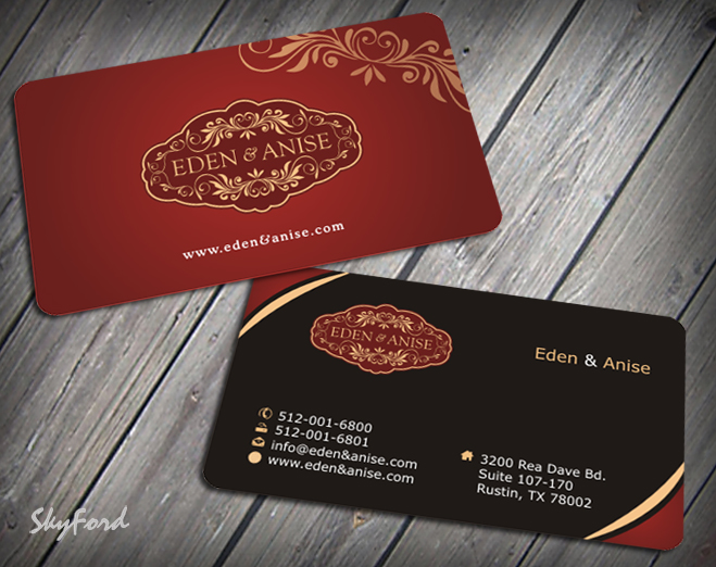 Business Card Design by SKYdesign for eden & anise pty ltd | Design #1095542