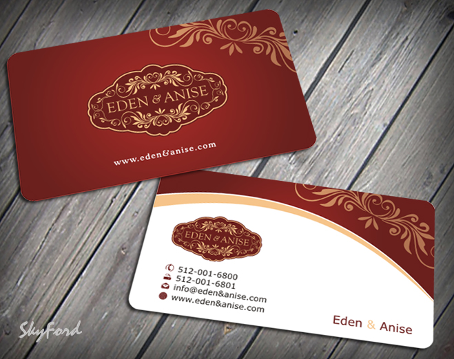 Diseño de Tarjeta de Presentación por SKYdesign para eden & anise pty ltd | Diseño #1095553