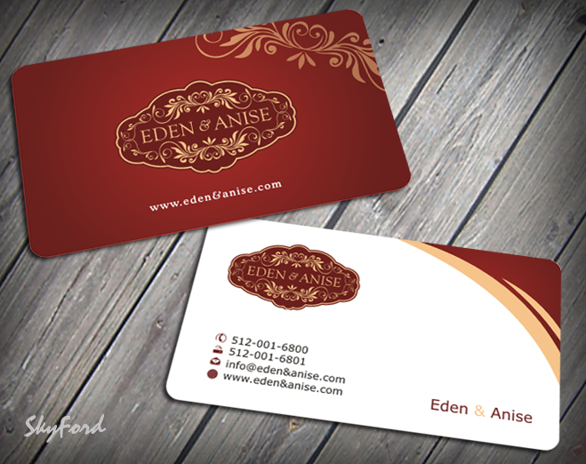 Business Card Design by SKYdesign for eden & anise pty ltd | Design #1095557
